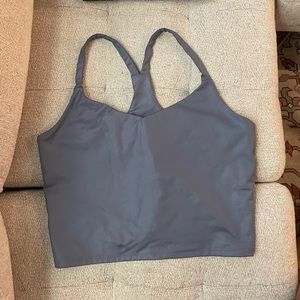 Abercrombie and Fitch blue/gray cropped workout top
